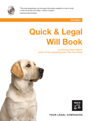 cover image of Quick & Legal Will Book